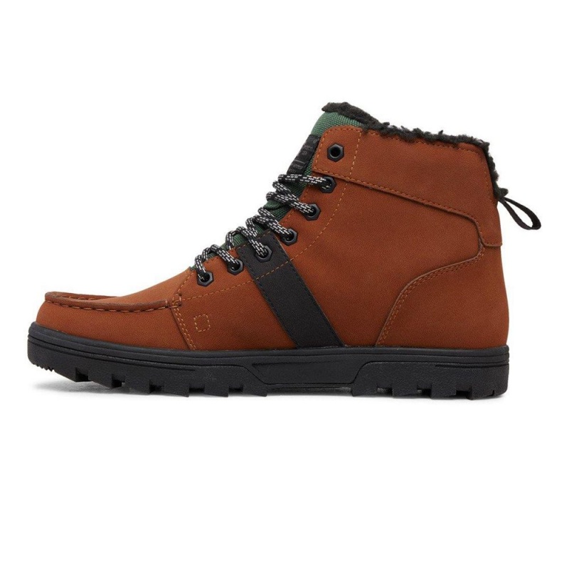 DC Woodland Stiefel Herren Braun Grün | GLHC-07538